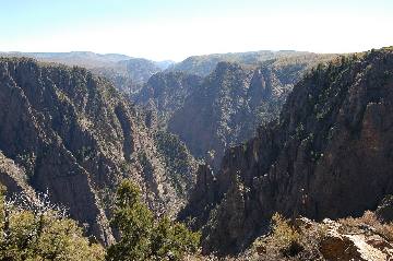 The steep walls of Black Canyon