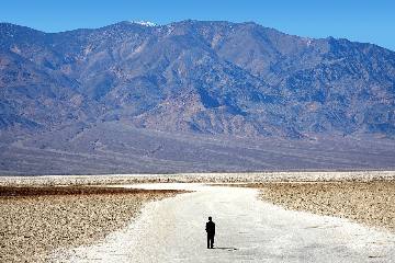 The salt flats at Badwater