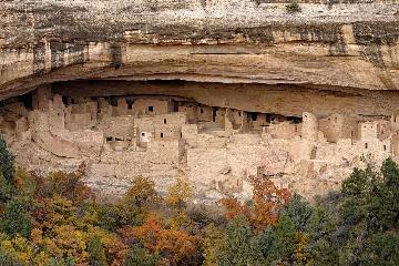 Cliff Palace beneath its sandstone alcove