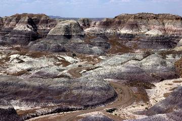 Eroded Painted Desert formations