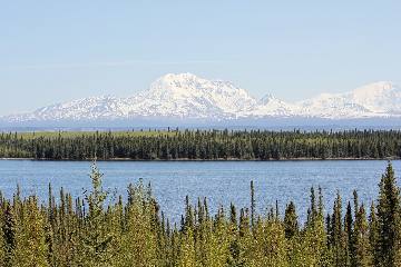 Snow-covered Wrangell mountains